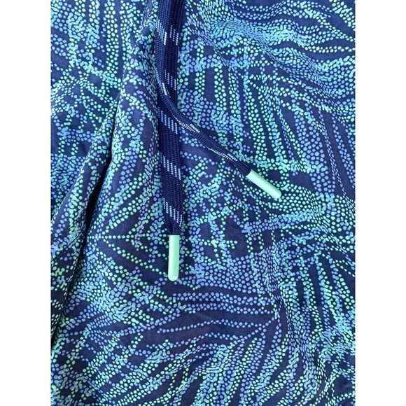 Land’s End Men's 2XL Volley 9"Board Shorts Swim Trunks Blue Green Floral - Picture 12 of 16